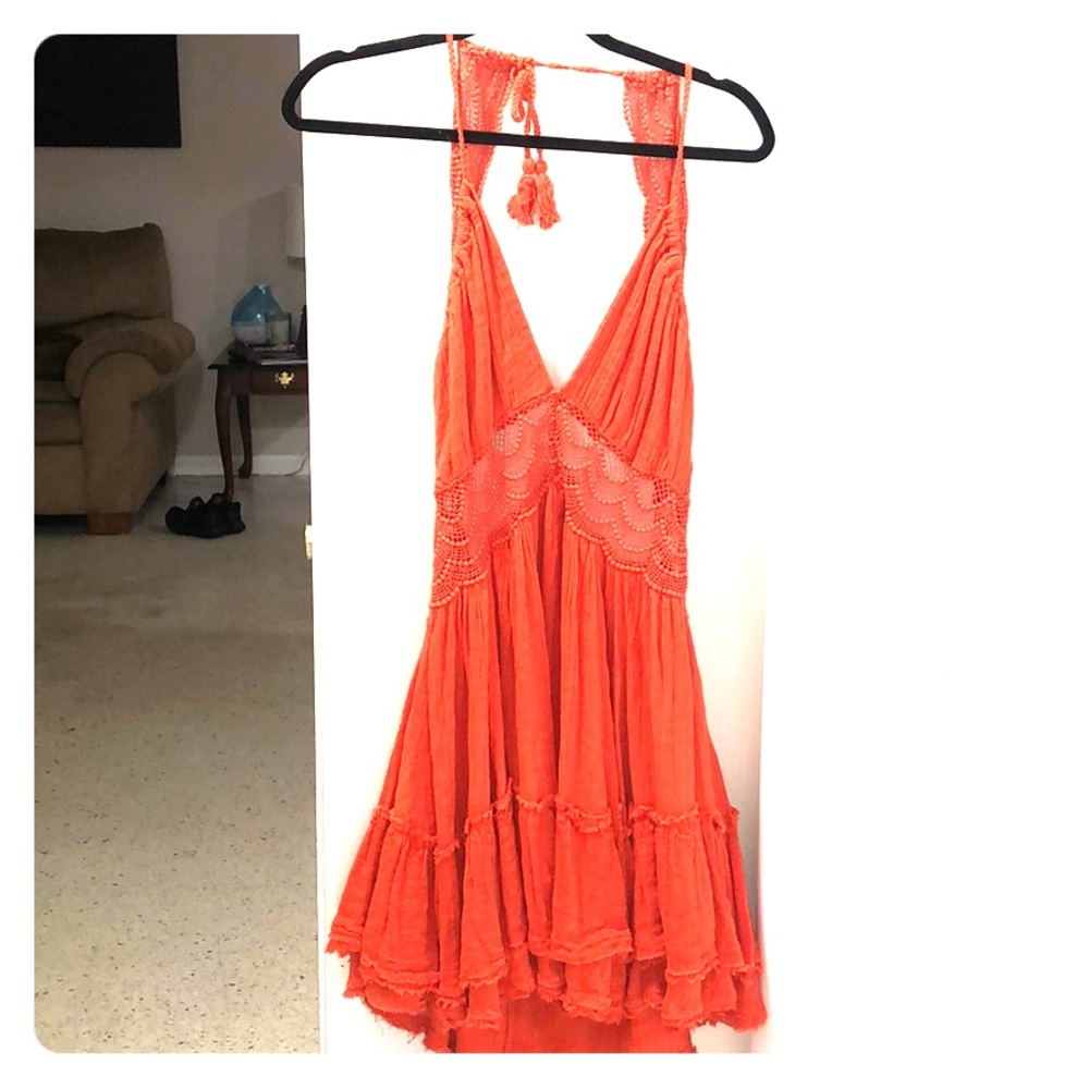 Free People Orange Dress